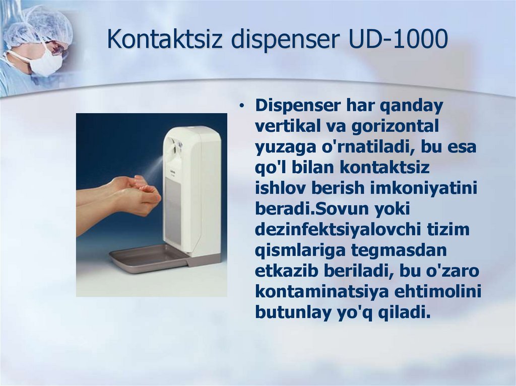Kontaktsiz dispenser UD-1000