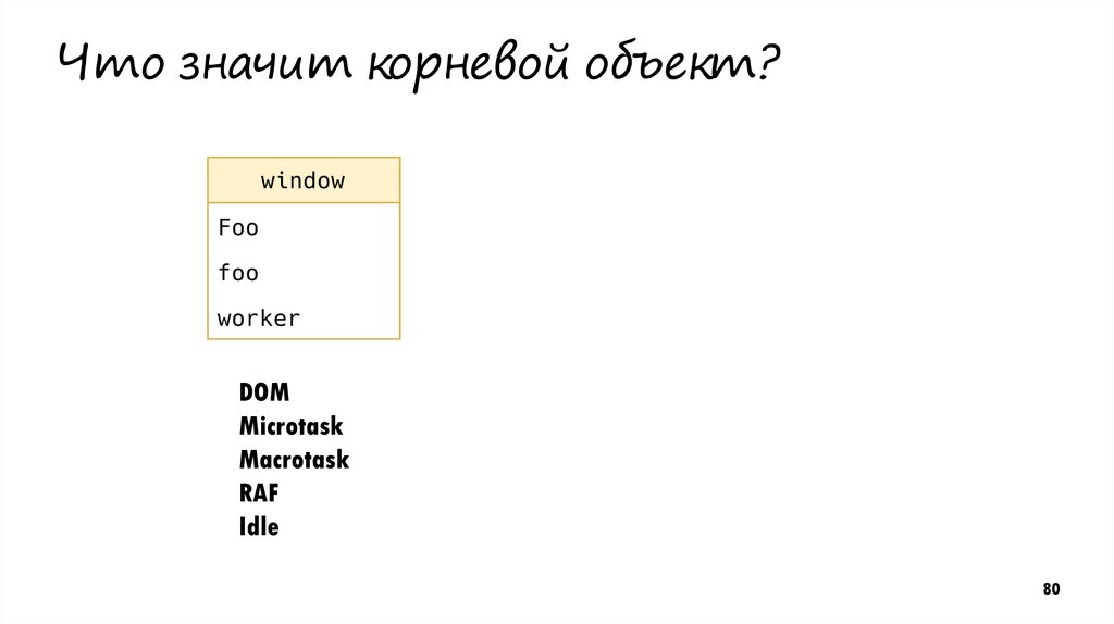 Что значит корневой объект?