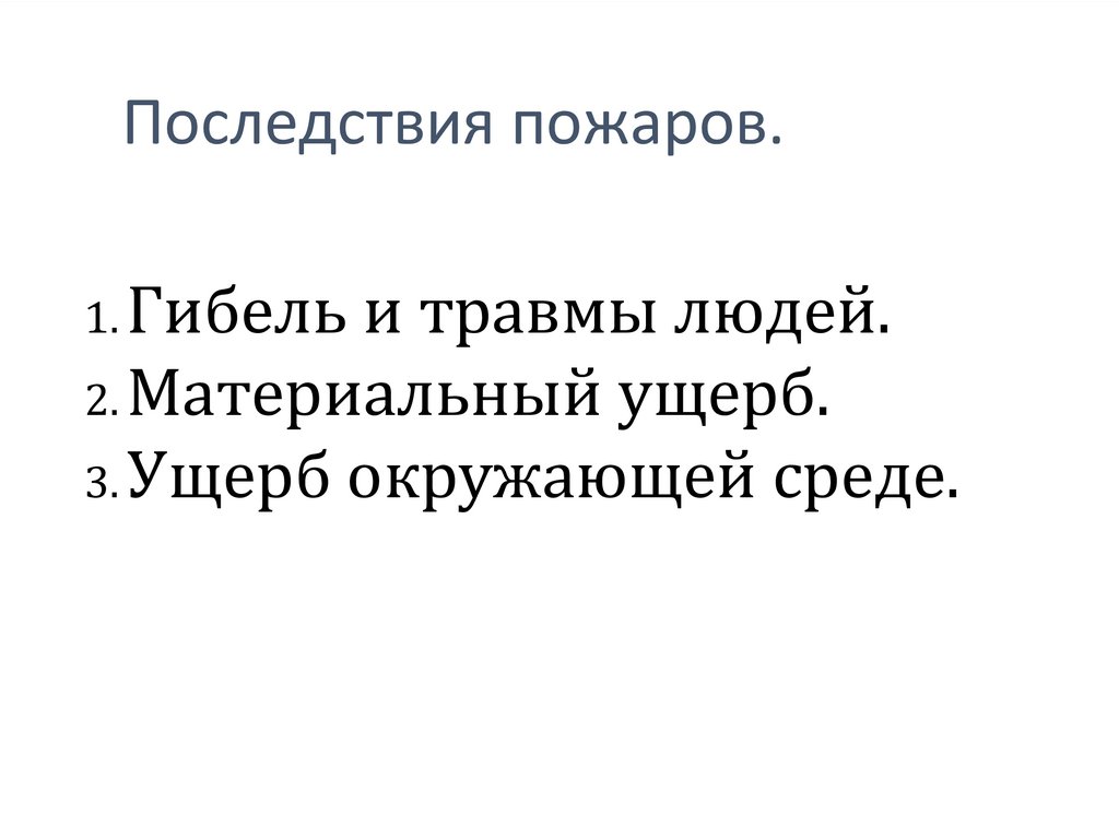 Последствия пожаров.