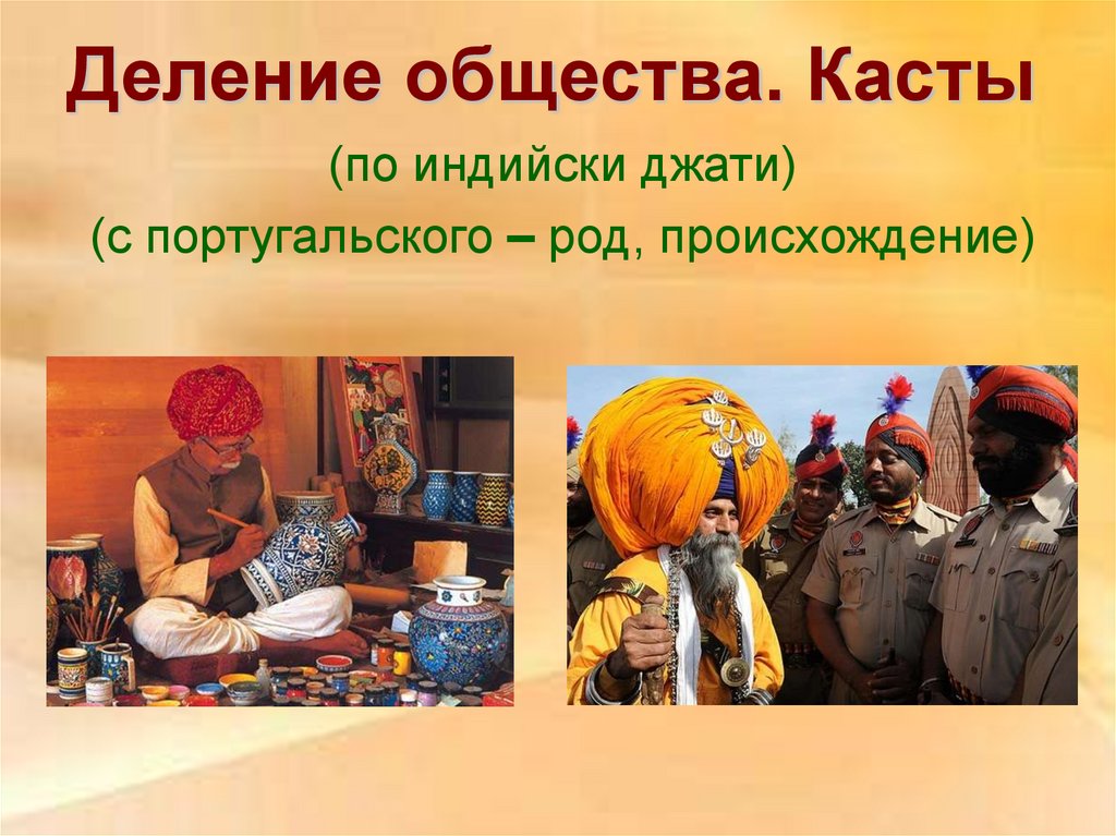 Деление общества. Касты