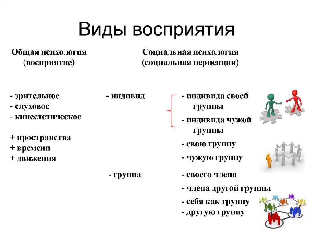 Виды восприятия