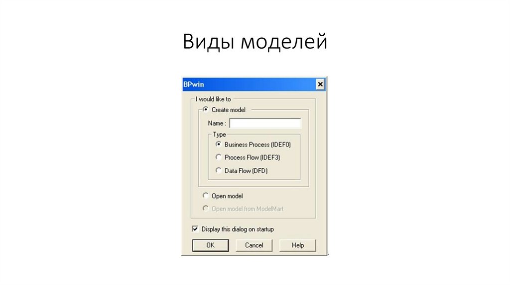 Виды моделей