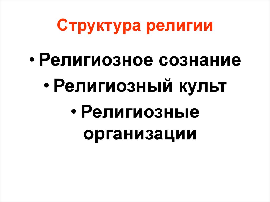 Структура религии