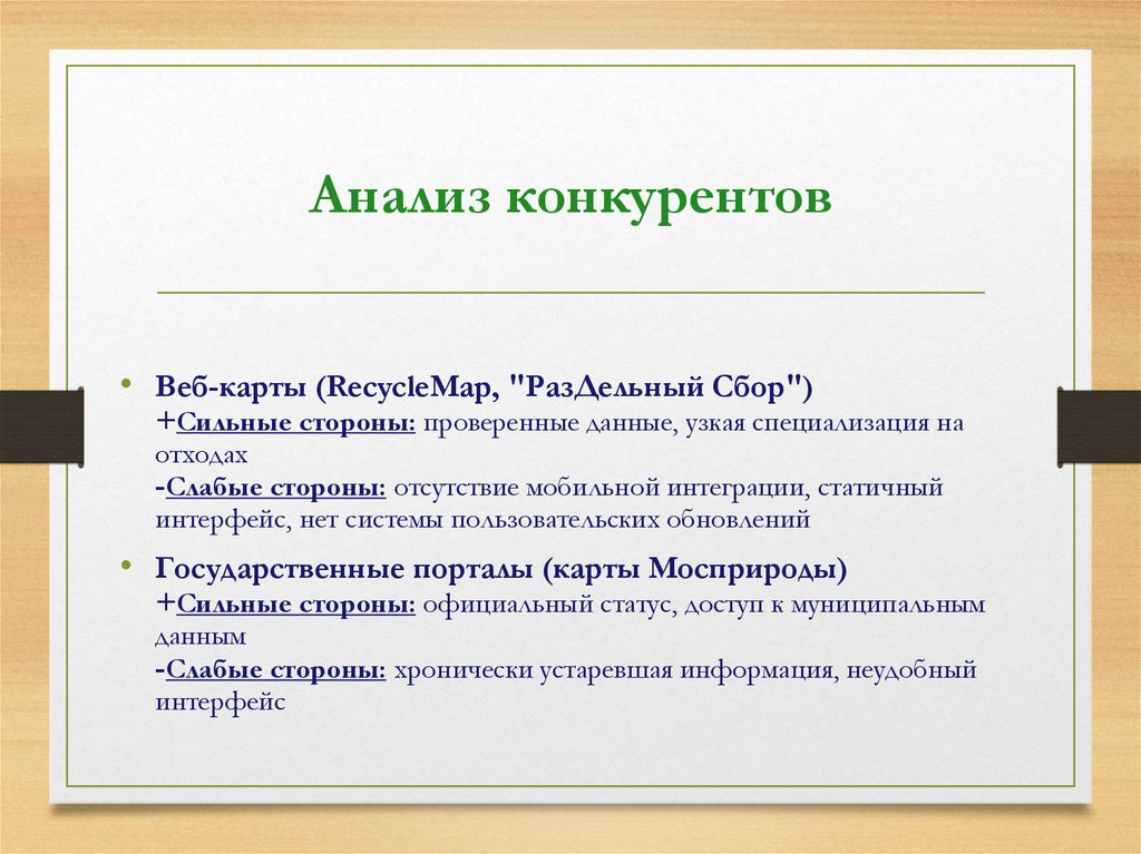 Анализ конкурентов