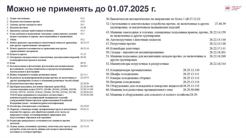 Можно не применять до 01.07.2025 г.