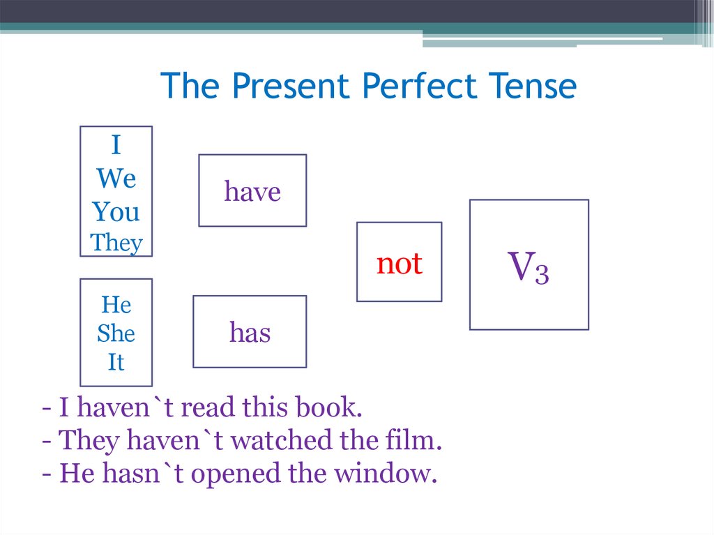 The Present Perfect Tense