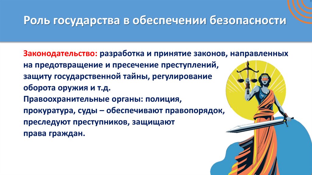 Роль государства в обеспечении безопасности