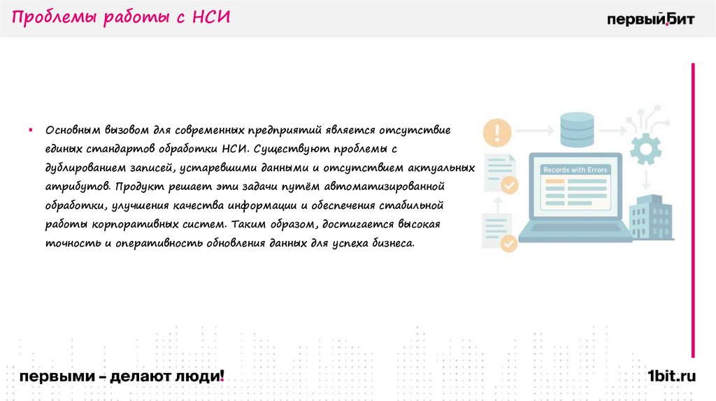 Проблемы работы с НСИ