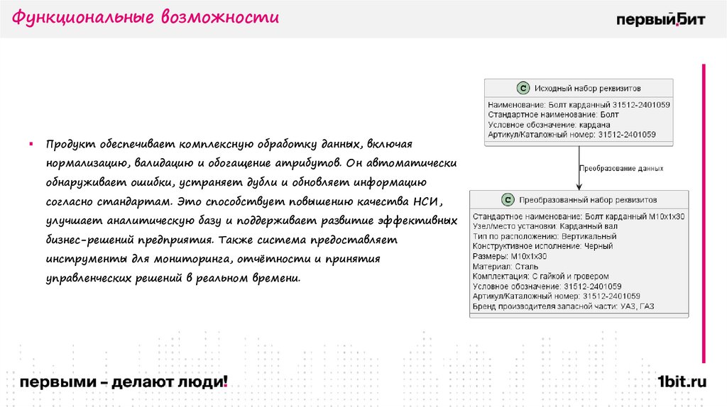 Функциональные возможности