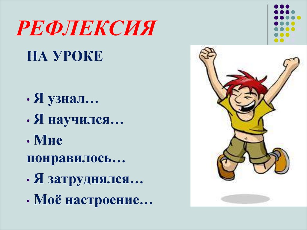 РЕФЛЕКСИЯ