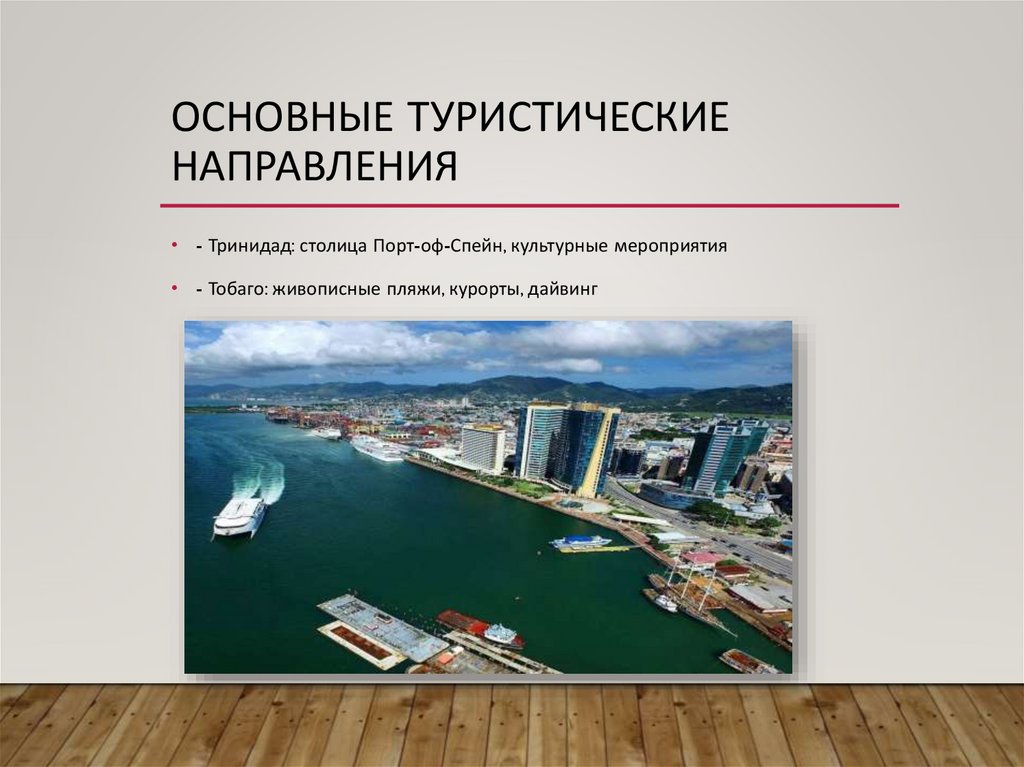 Основные туристические направления