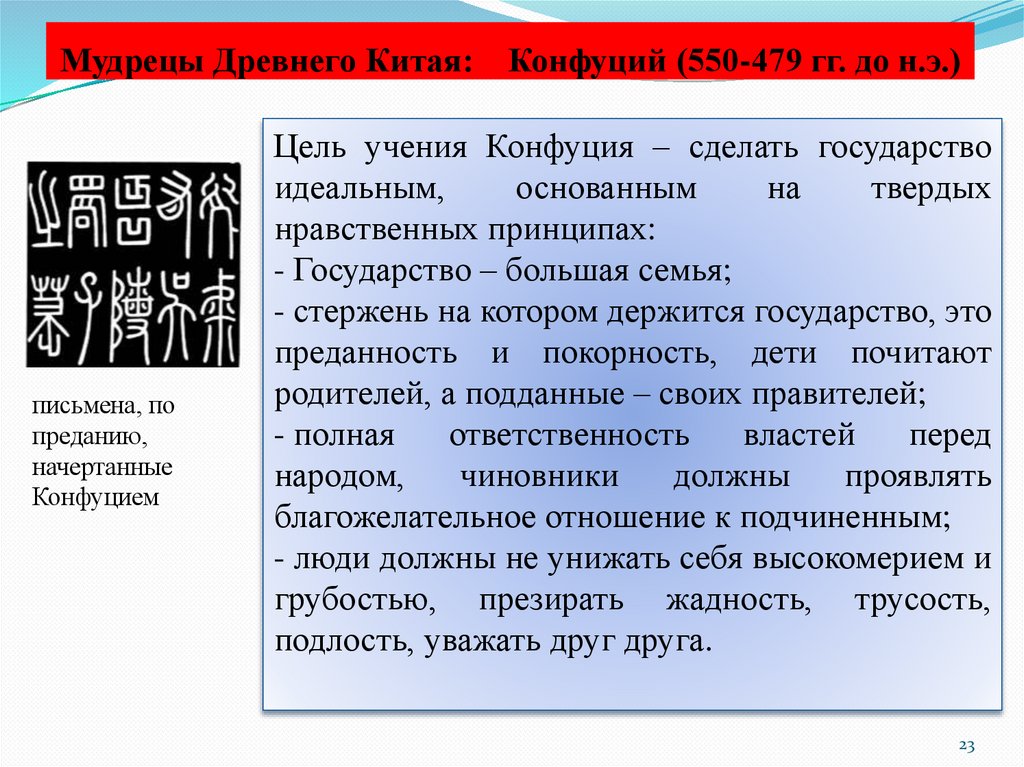 Мудрецы Древнего Китая: Конфуций (550-479 гг. до н.э.)