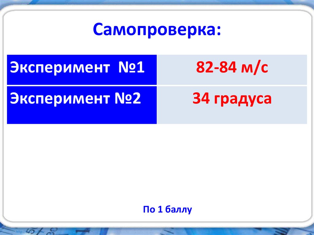 Самопроверка: