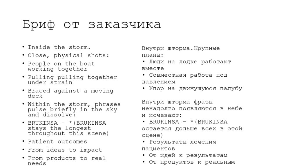 Бриф от заказчика