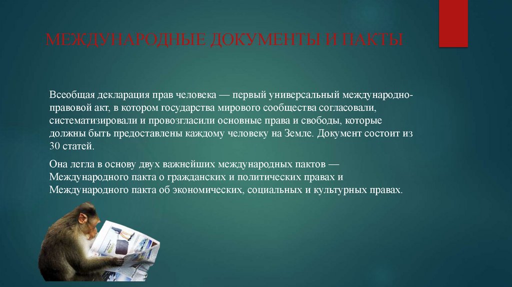МЕЖДУНАРОДНЫЕ ДОКУМЕНТЫ И ПАКТЫ