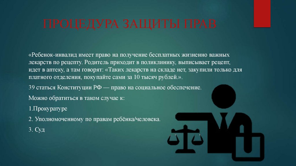 ПРОЦЕДУРА ЗАЩИТЫ ПРАВ