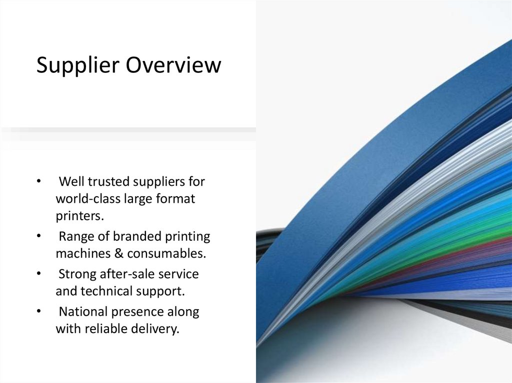 Supplier Overview