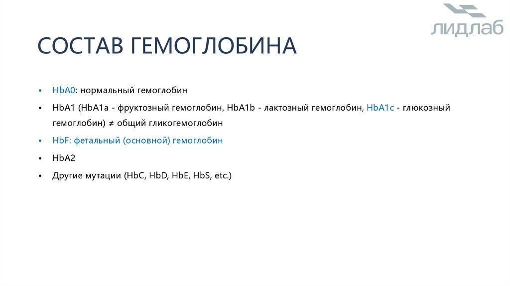 Состав гемоглобина
