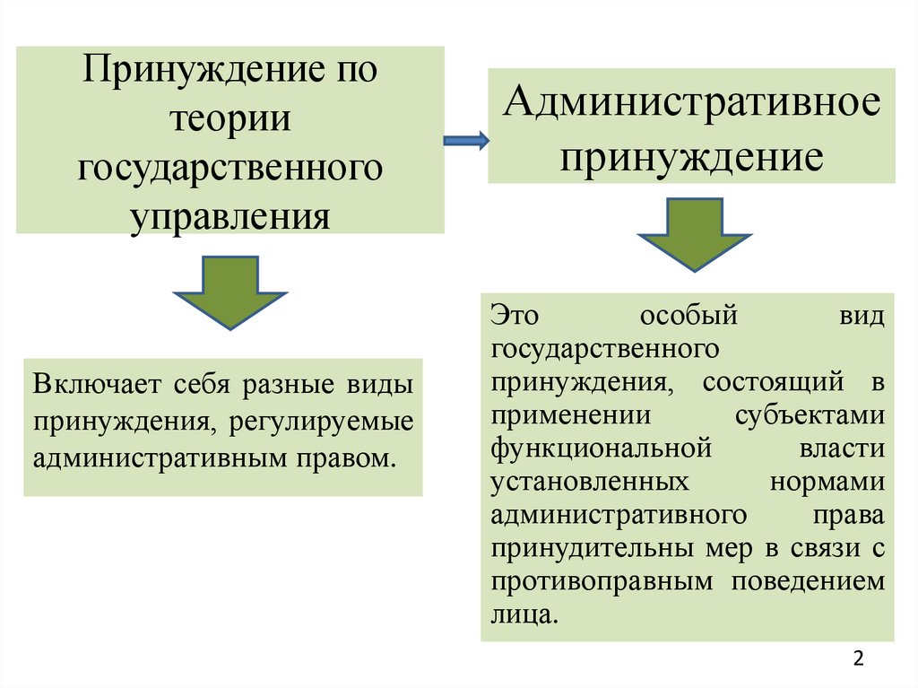 Принуждение по теории государственного управления