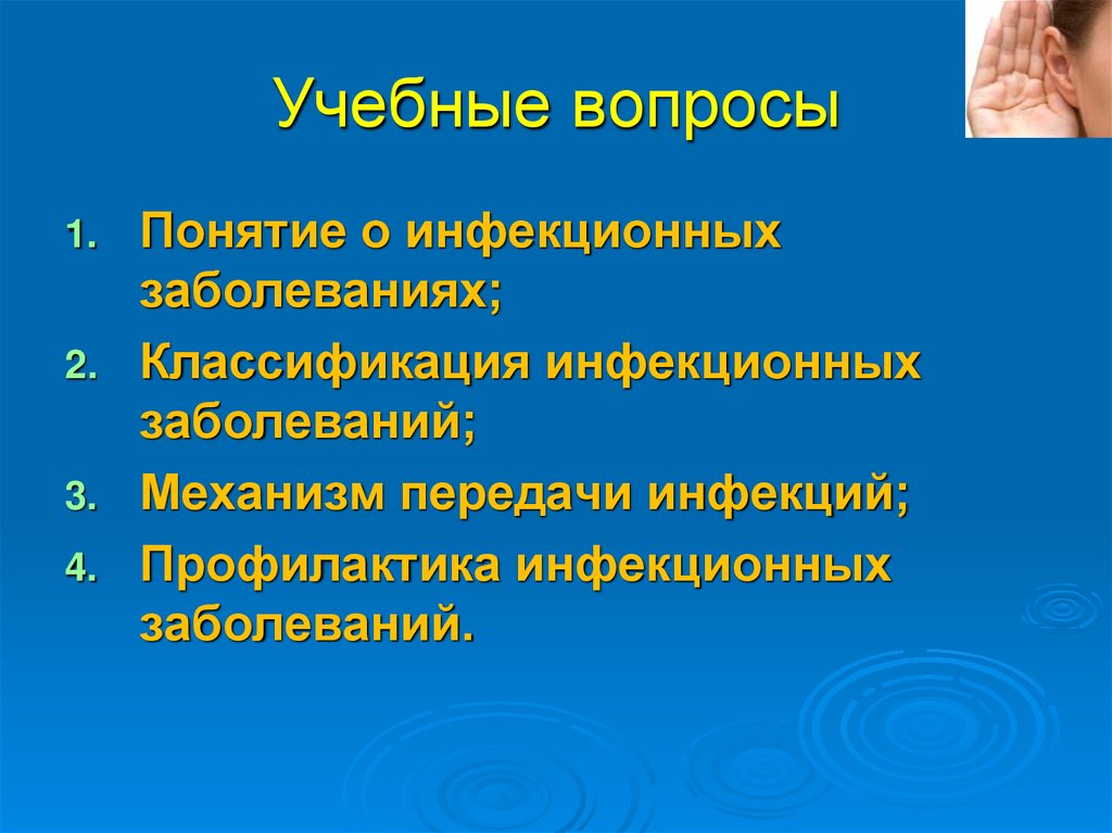 Учебные вопросы