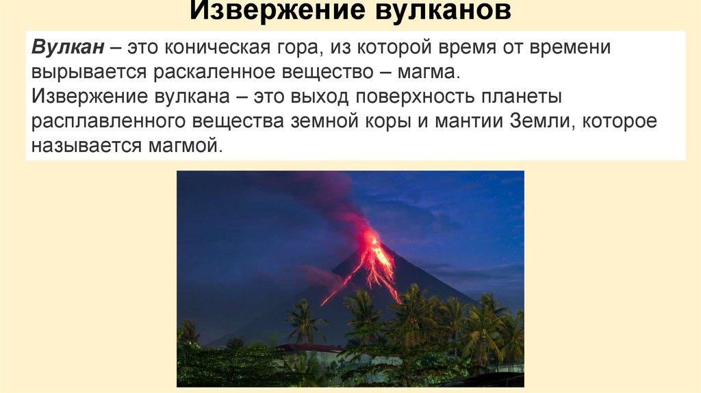 Извержение вулканов