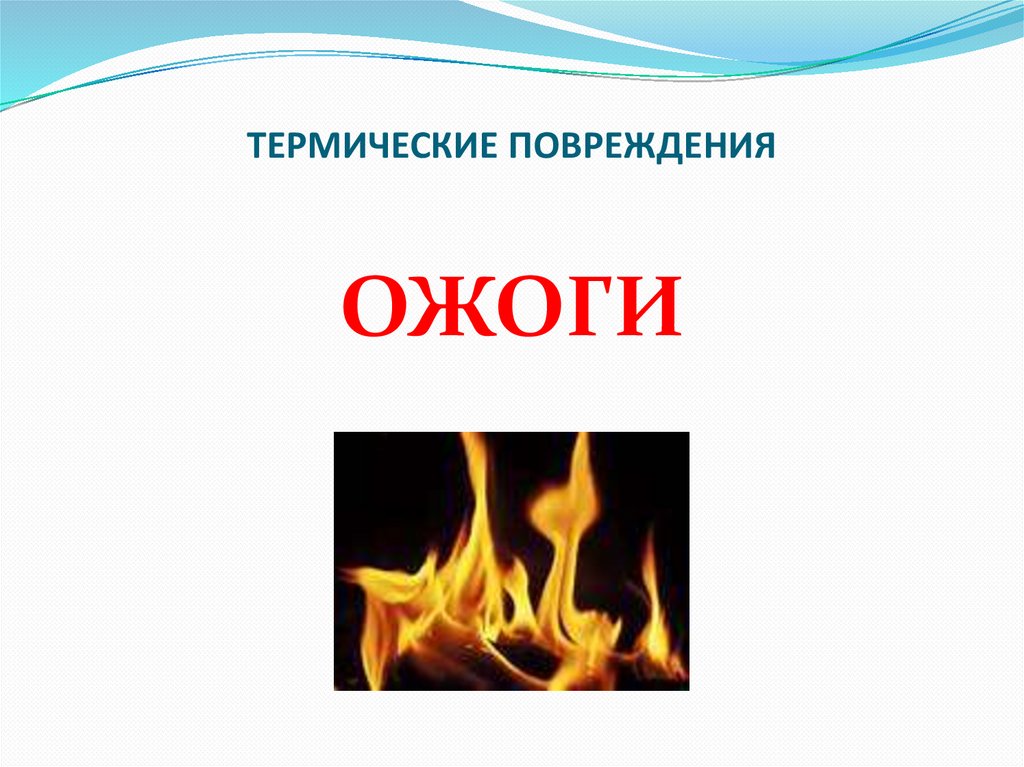 ТЕРМИЧЕСКИЕ ПОВРЕЖДЕНИЯ