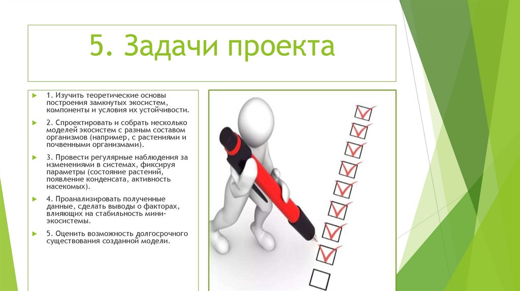 5. Задачи проекта