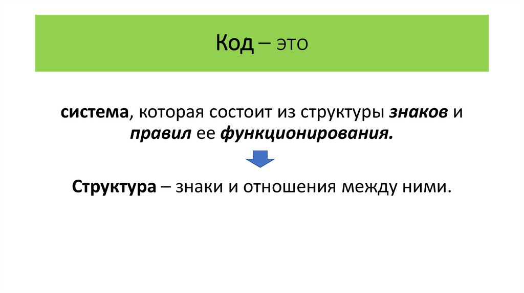 Код – это