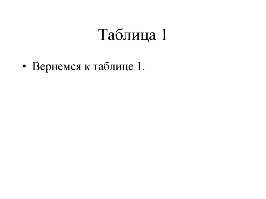 Таблица 1