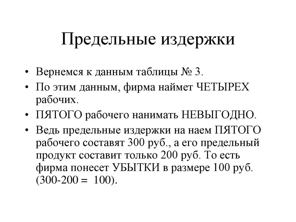 Предельные издержки