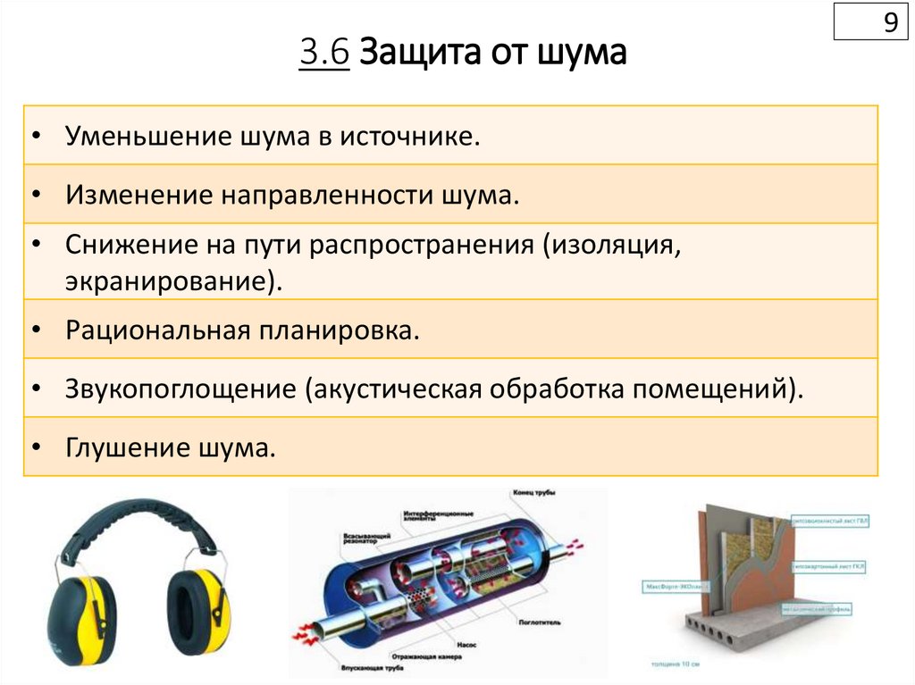 3.6 Защита от шума