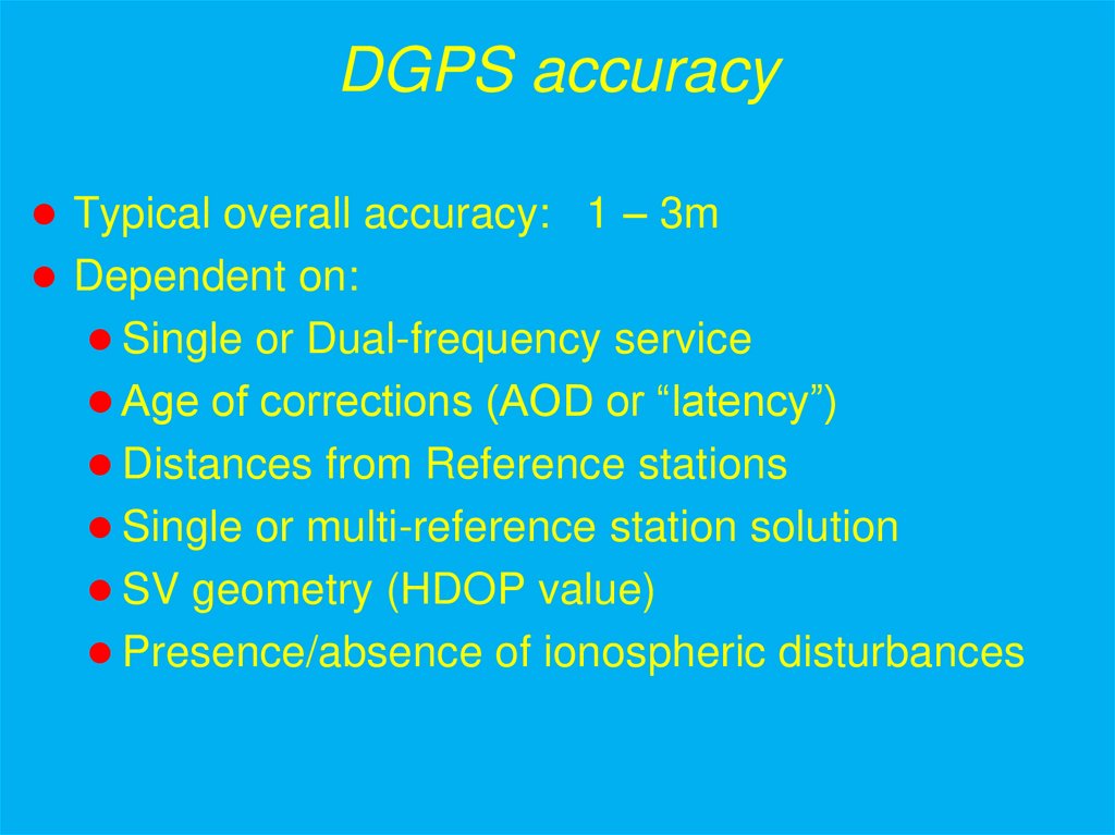 DGPS accuracy