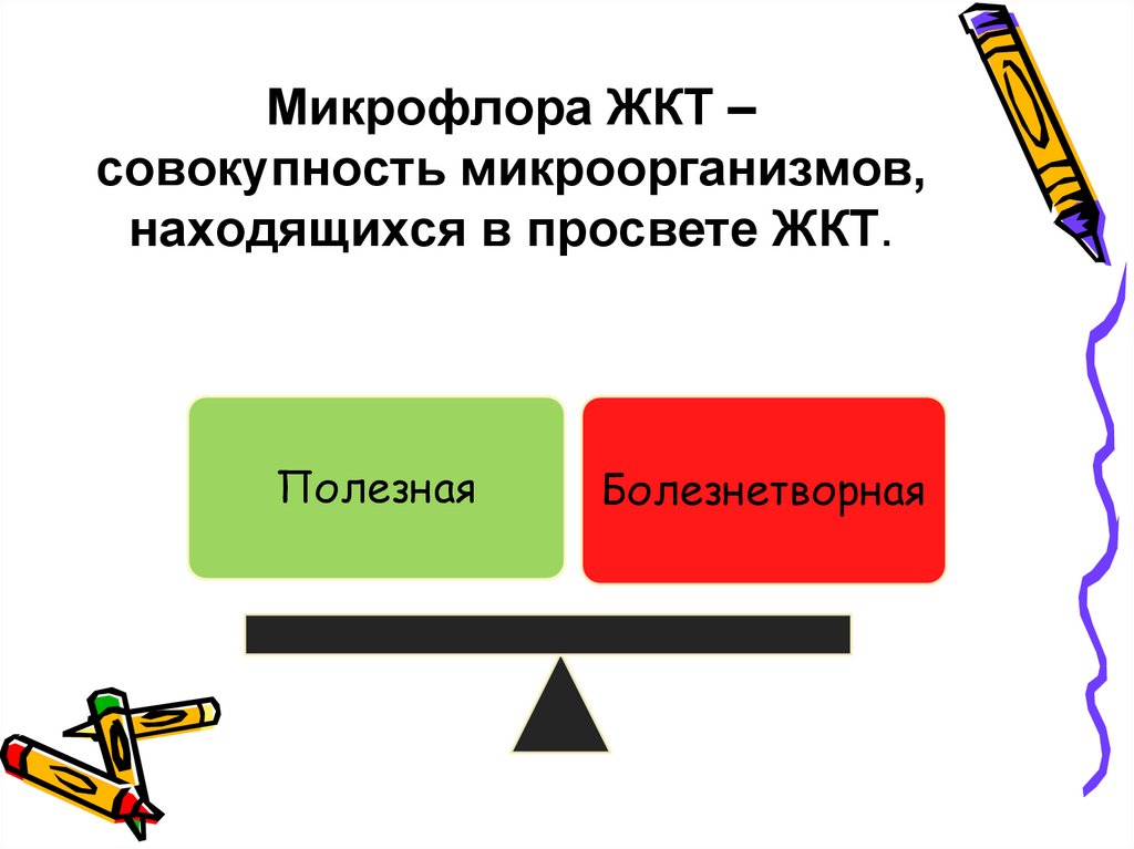 Микрофлора ЖКТ – совокупность микроорганизмов, находящихся в просвете ЖКТ.