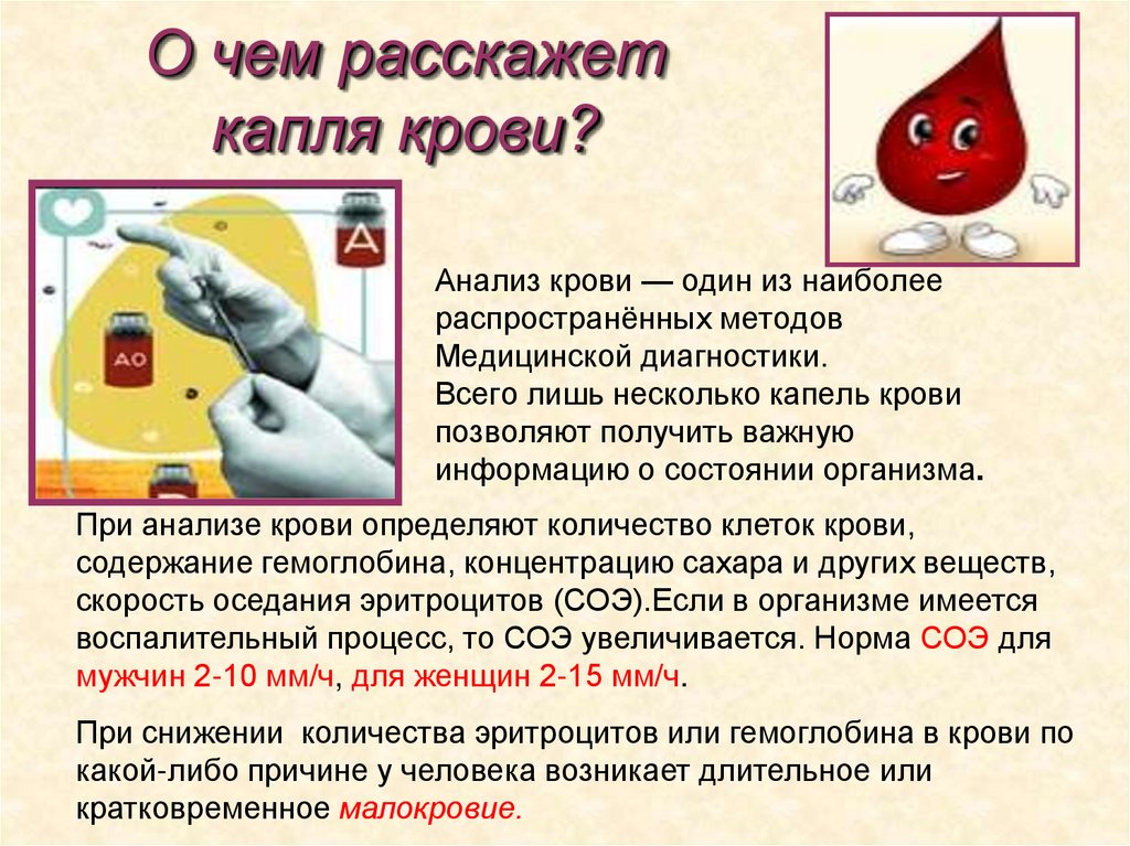 О чем расскажет капля крови?