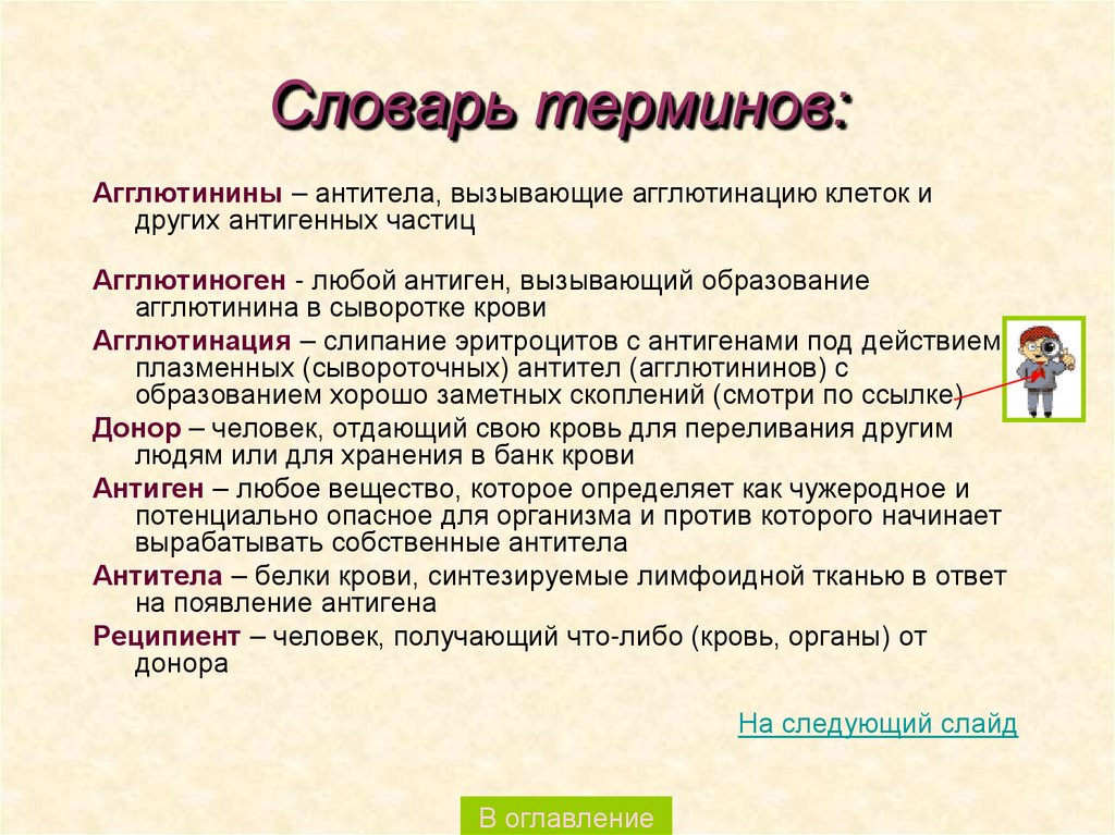 Словарь терминов: