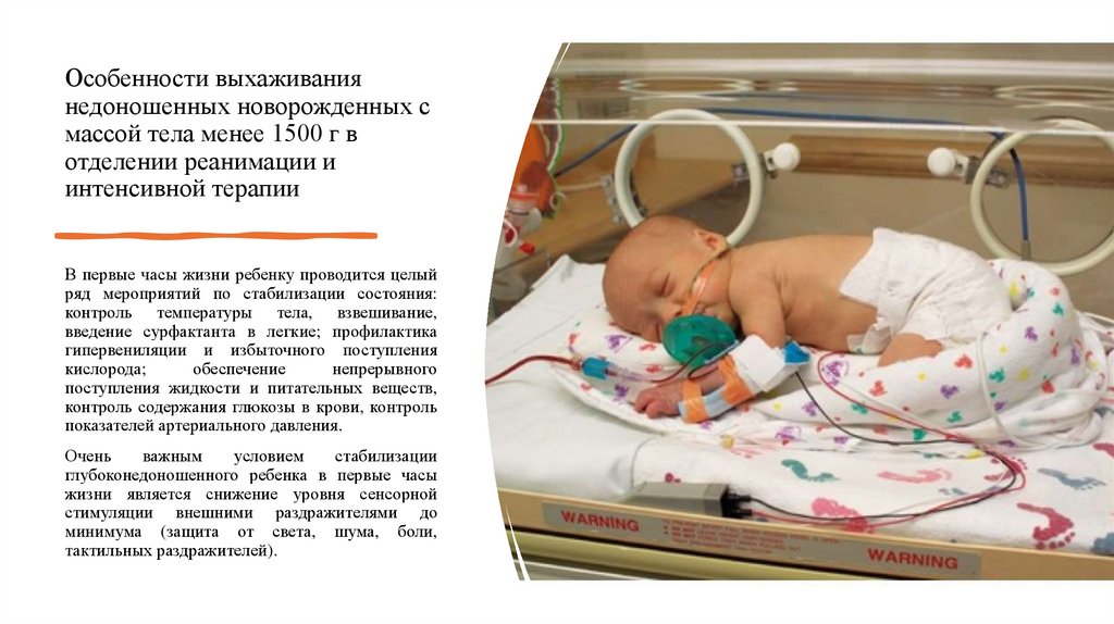 Особенности выхаживания недоношенных новорожденных с массой тела менее 1500 г в отделении реанимации и интенсивной терапии