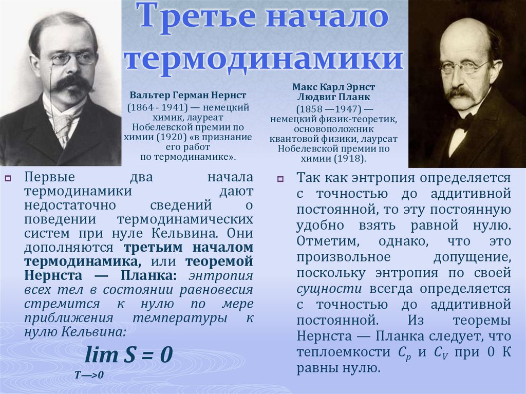 Третье начало термодинамики