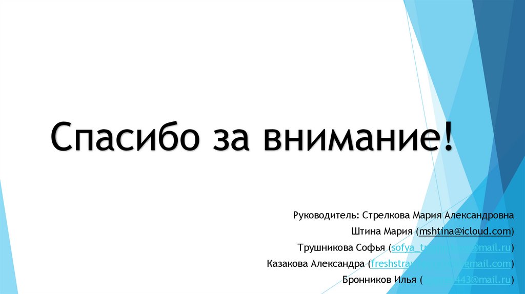 Спасибо за внимание!