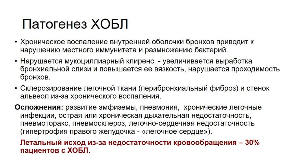 Патогенез ХОБЛ