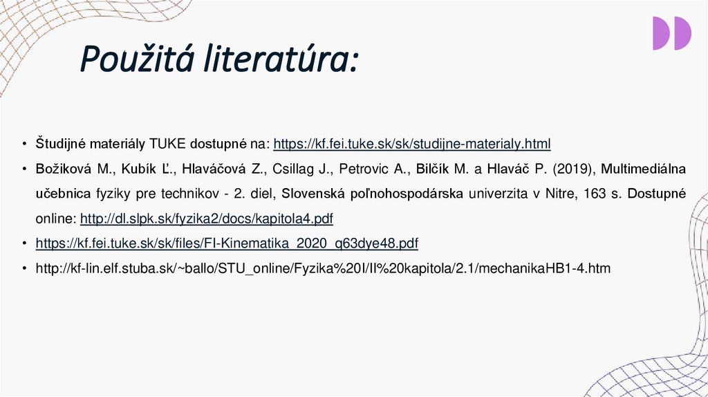 Použitá literatúra: