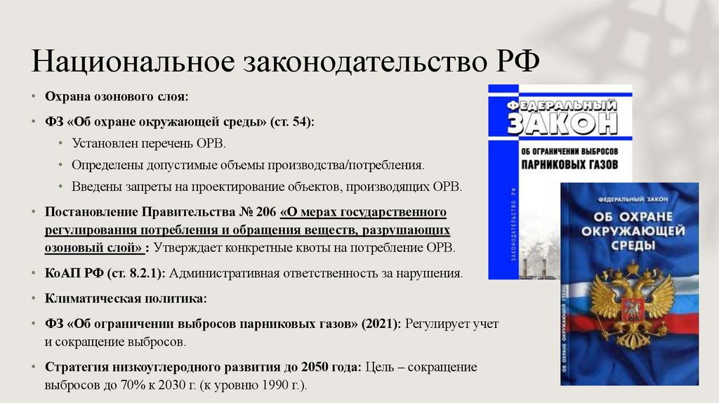 Национальное законодательство РФ
