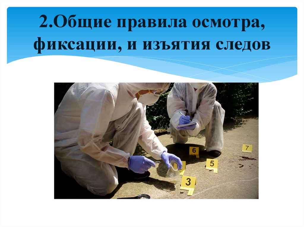 2.Общие правила осмотра, фиксации, и изъятия следов