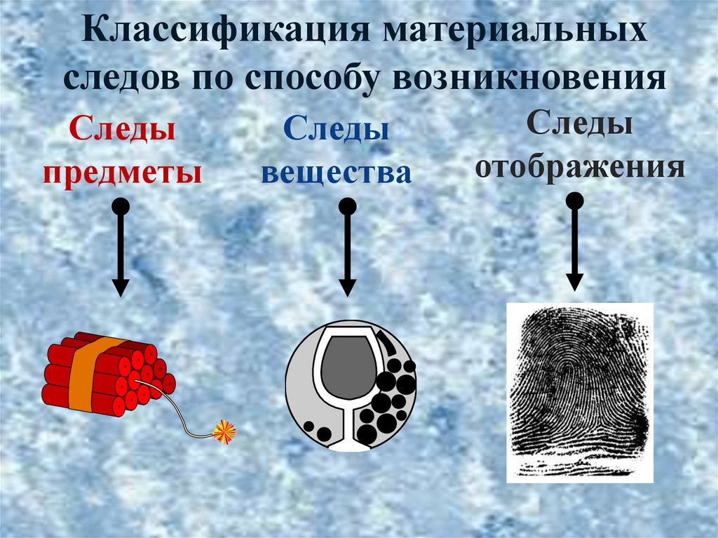 Следы предметы