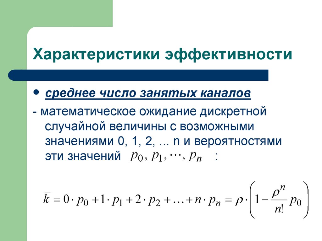 Характеристики эффективности