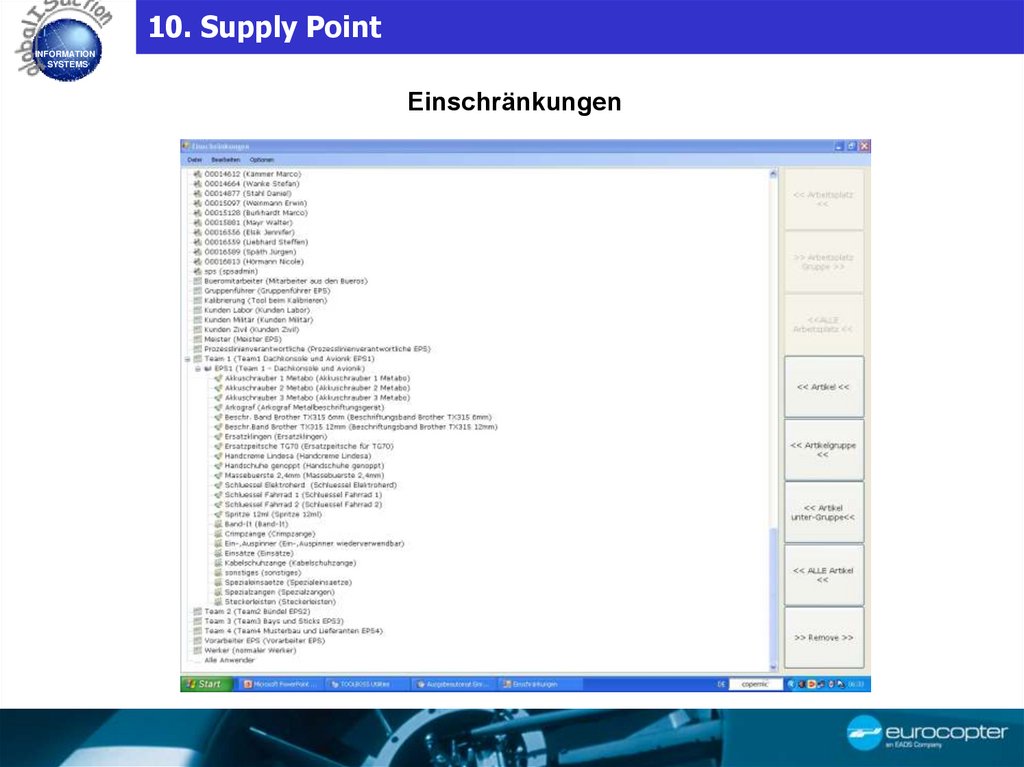 10. Supply Point