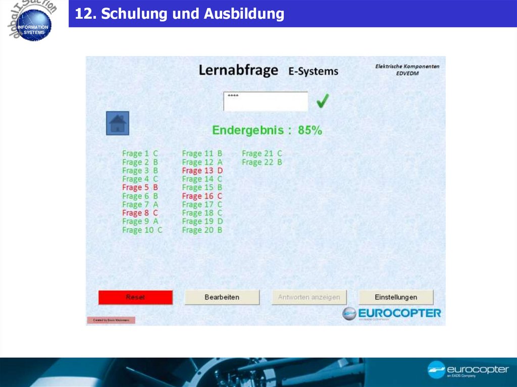 12. Schulung und Ausbildung