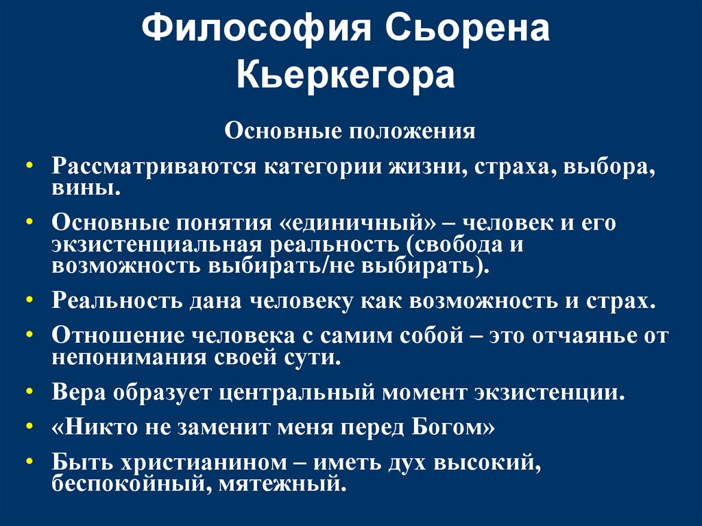 Философия Сьорена Кьеркегора