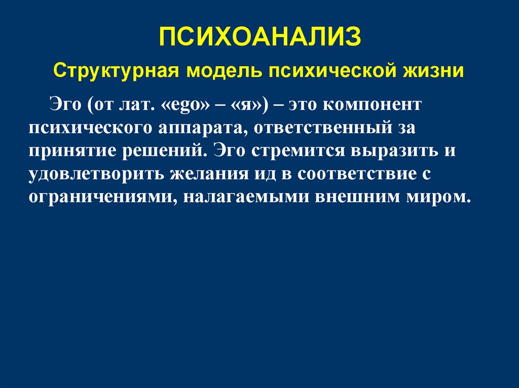 ПСИХОАНАЛИЗ