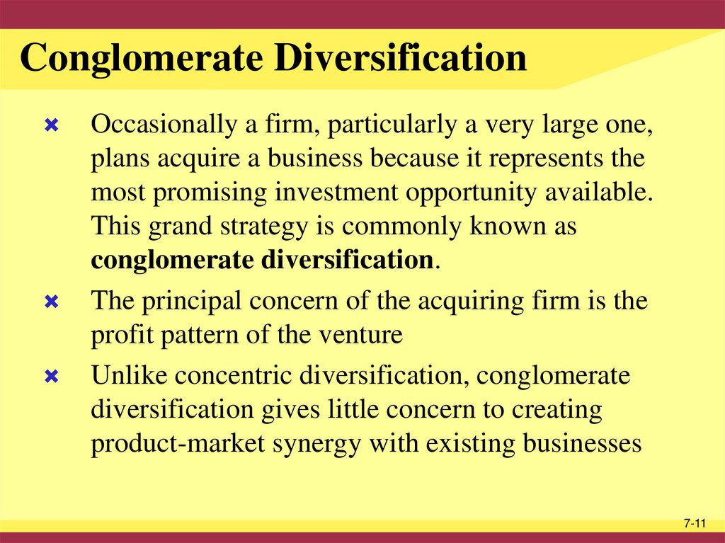 Conglomerate Diversification