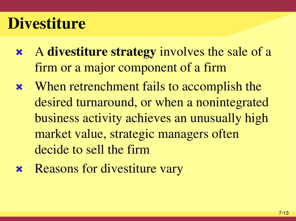 Divestiture
